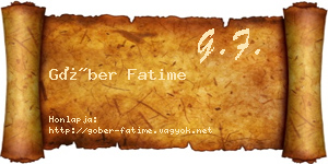 Góber Fatime névjegykártya